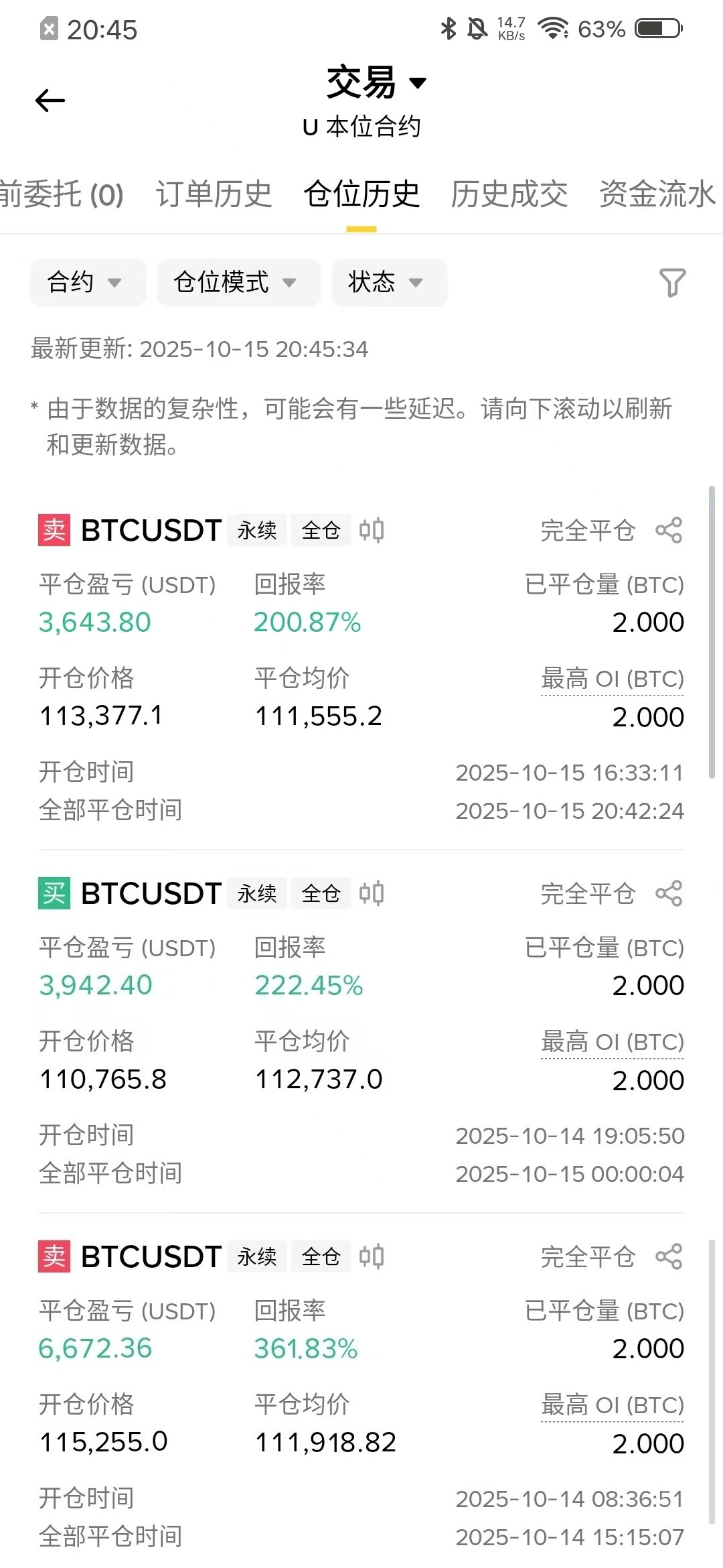 第一次公开挑战完美收官。当时跟着做的小伙伴个个喜笑颜开。
今天开启第二轮挑战。
到10月底2万U干到10万U，想跟着一起做的可以关注小阿枫一波，带你一起跨越阶层，发家致富。