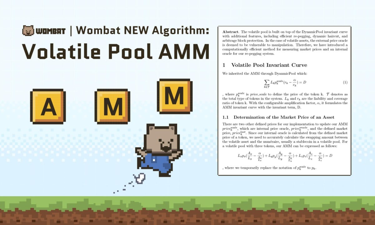 Wombat Exchange在DeFi中发布首个单面易失性池AMM