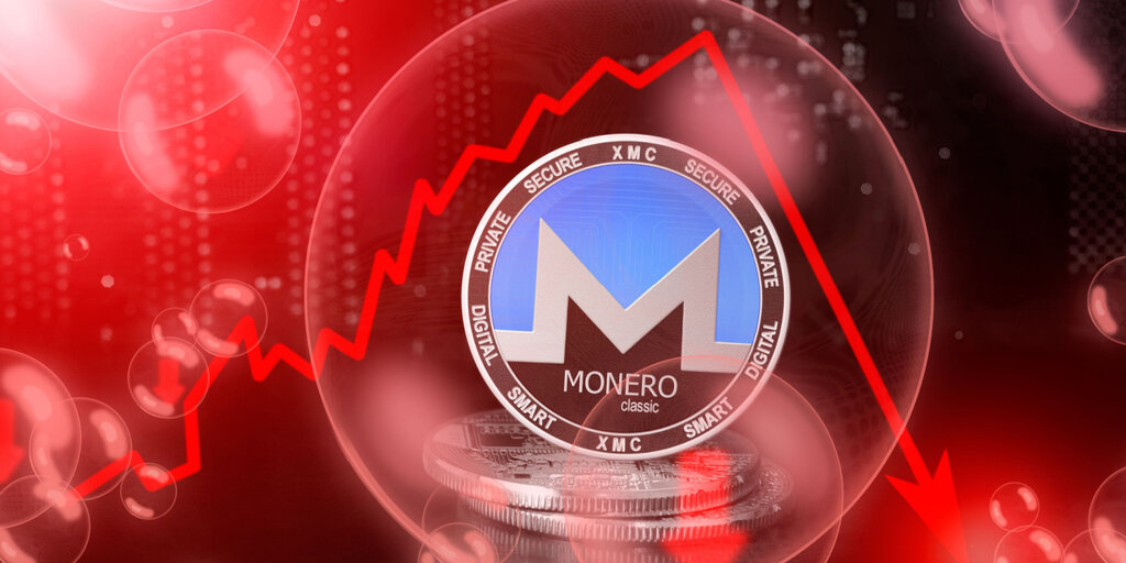 Monero股价下跌17%，币安令XMR黯然失色