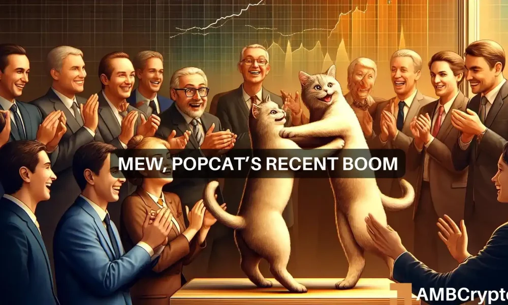 索拉纳的MEW、POPCAT下跌11%：猫迷因币结束涨势？