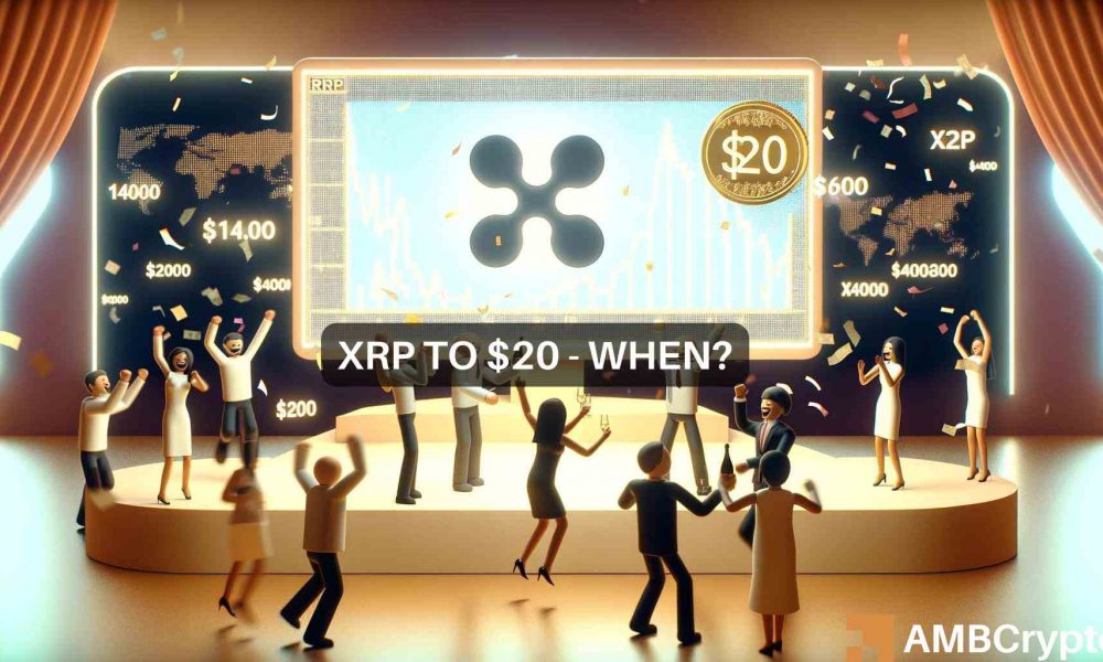 XRP价格可能飙升650倍——检查20美元是否是altcoin的下一个目标