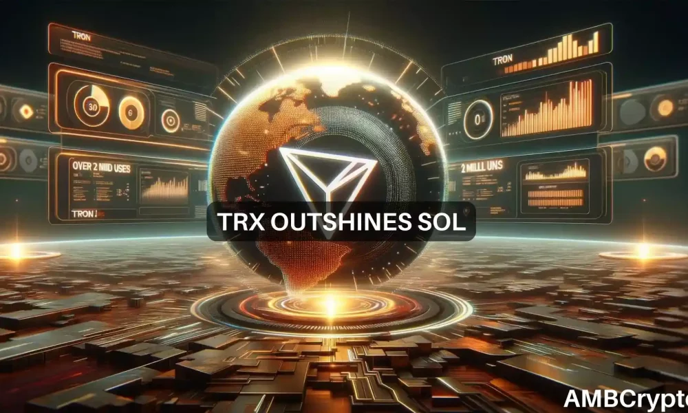 Tron vs Solana：TRX的每日200万用户与SOL的对比