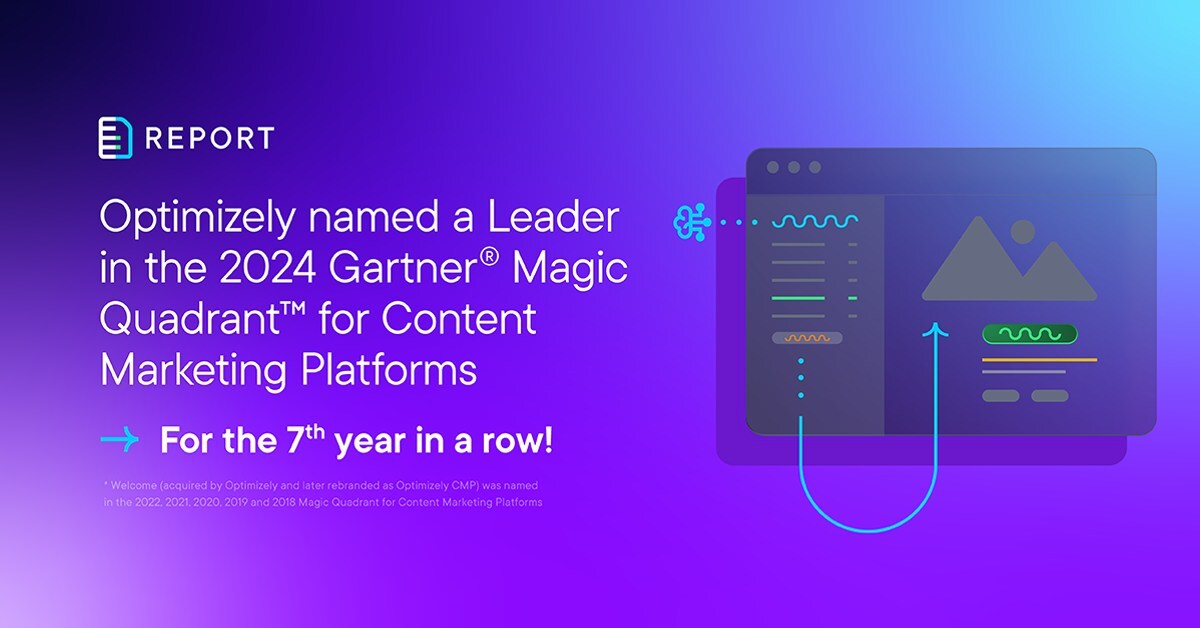 Gartner®Magic Quadrant™在2024年被最佳认可为内容营销平台的领导者