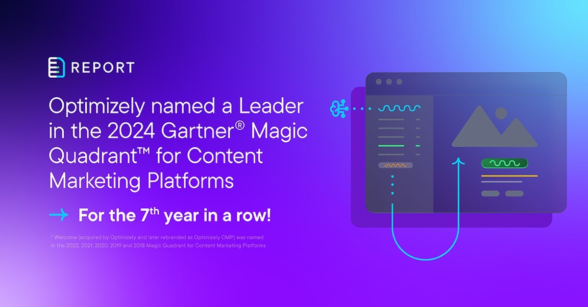 Gartner®Magic Quadrant™在2024年被最佳认可为内容营销平台的领导者图标