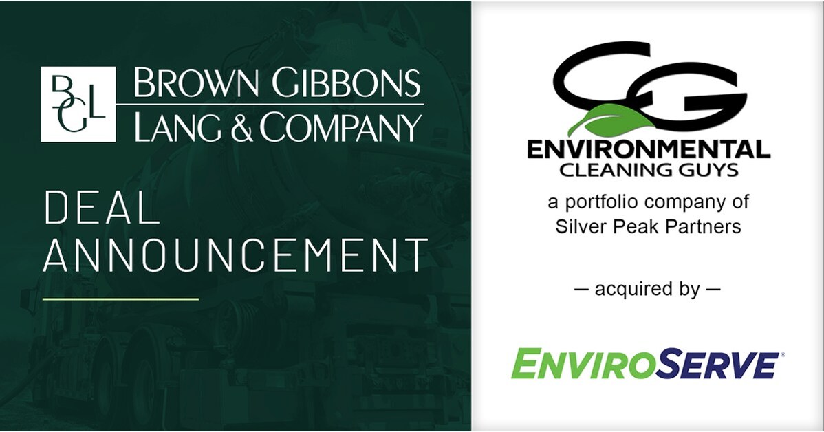 BGL宣布将CG Environmental出售给EnviroServe