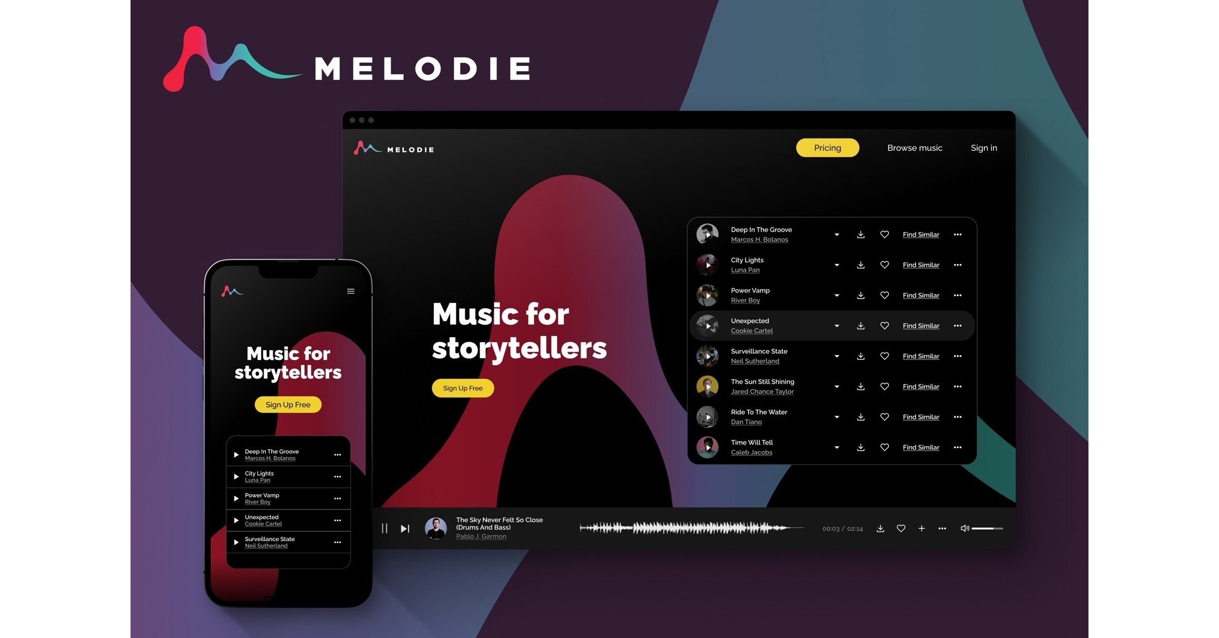 音乐授权初创公司，Melodie，银行提供100万美元的过桥融资图标