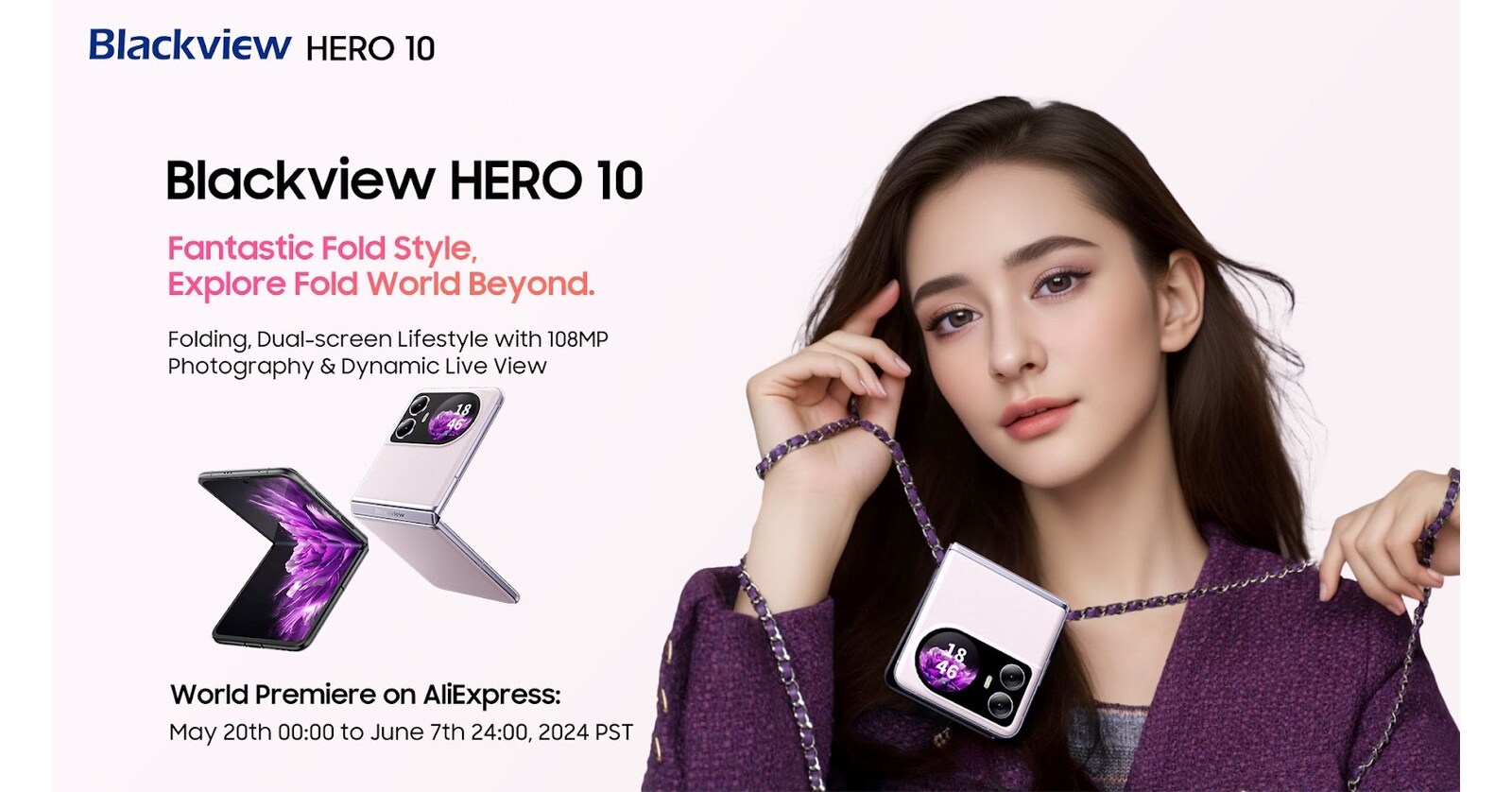 Blackview HERO 10 se lanza globalmente con pantallas duales，cámara de 108 MP和Android Dynamic Island