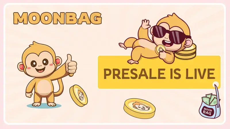 MoonBag Coin预售承诺在Apecoin和Popcat波动中获得更高回报图标