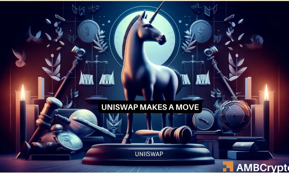 Uniswap的新提案吸引投票后，UNI的价格上涨了+15%图标