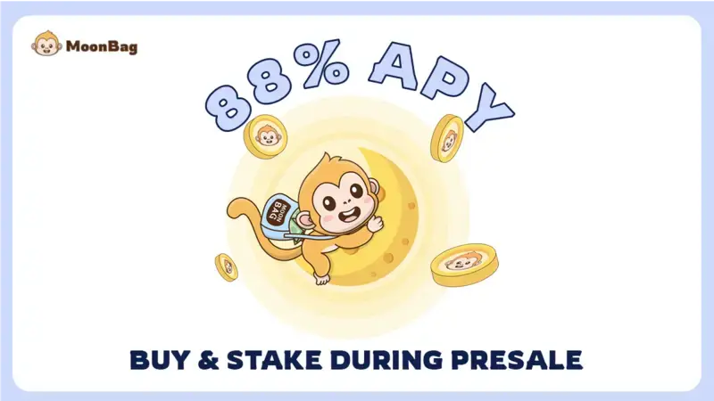 MoonBag Presale以惊人的88%APY横扫BitBot和Bonk图标