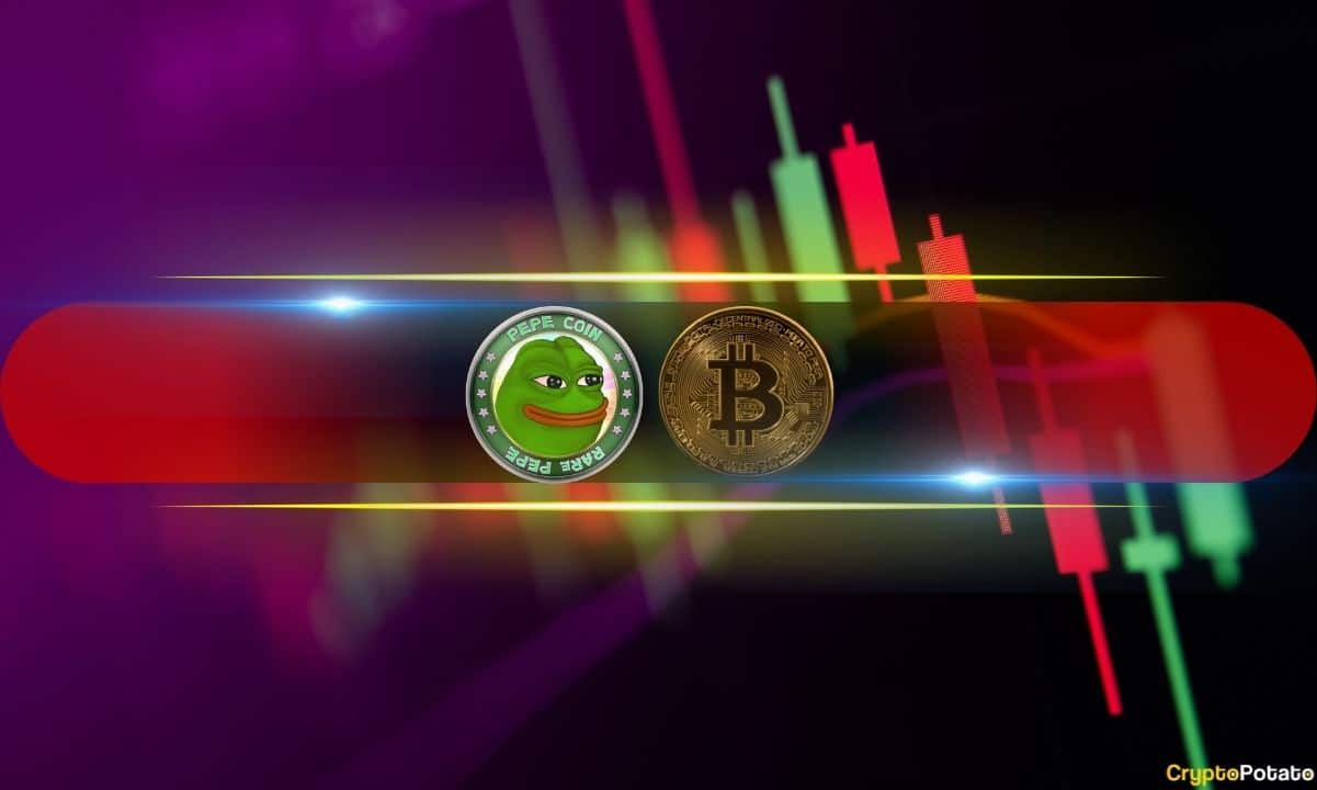 Pepe（Pepe）在最近的ATH后暴跌14%，比特币（BTC）下跌6800美元（市场观察）图标