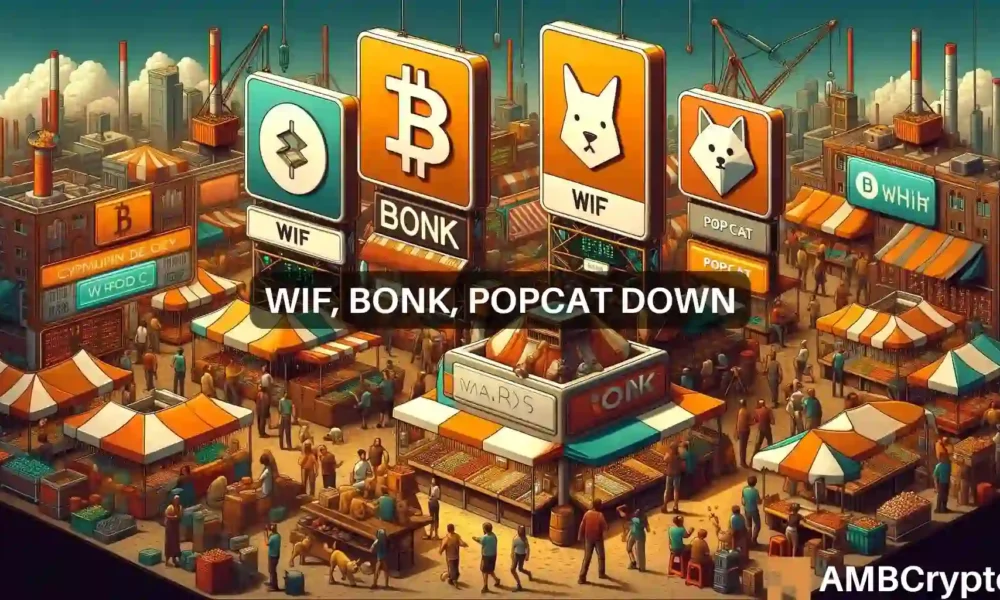 记忆混乱？索拉纳的WIF、BONK和POPCAT大幅下降图标