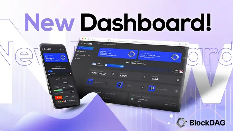 经过改造的BlockDAG Dashboard和X1应用程序首次亮相，预售筹得3940万美元，超过Solana Validator和比特币现金图标