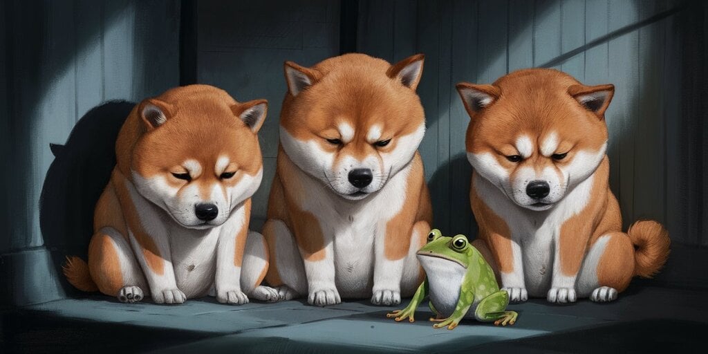 Pepe、BONK、Floki和Shiba Inu在失利后——但布雷特正在崛起图标