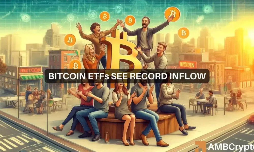 比特币ETF：8.8亿美元的资金流入，尽管谷歌搜索量较小图标