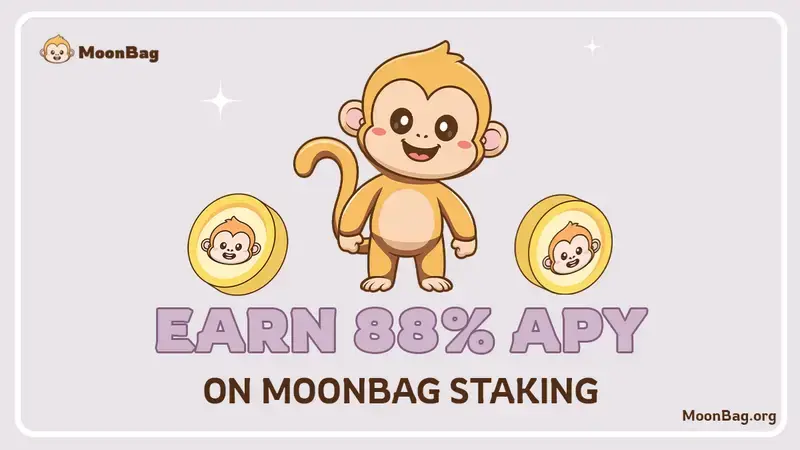 MoonBag，2024年顶级加密货币预售商，宣布作为Chainlink和Polygon Faulter持有88%的APY股份图标