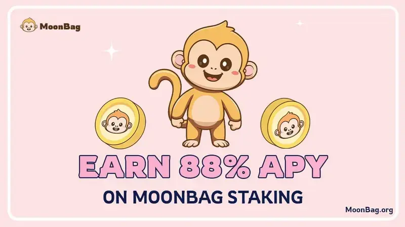 MoonBag在不到一个月的时间里筹集了200万美元，88%的APY股权奖励正在赢得Bonk和Floki Inu的投资者图标