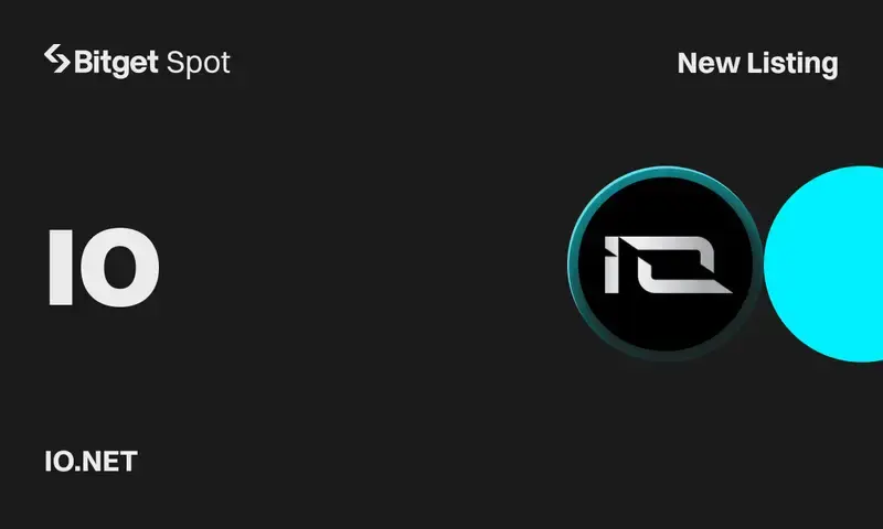 Bitget宣布IO Net（IO）PoolX上市，以推动去中心化ML应用程序开发图标