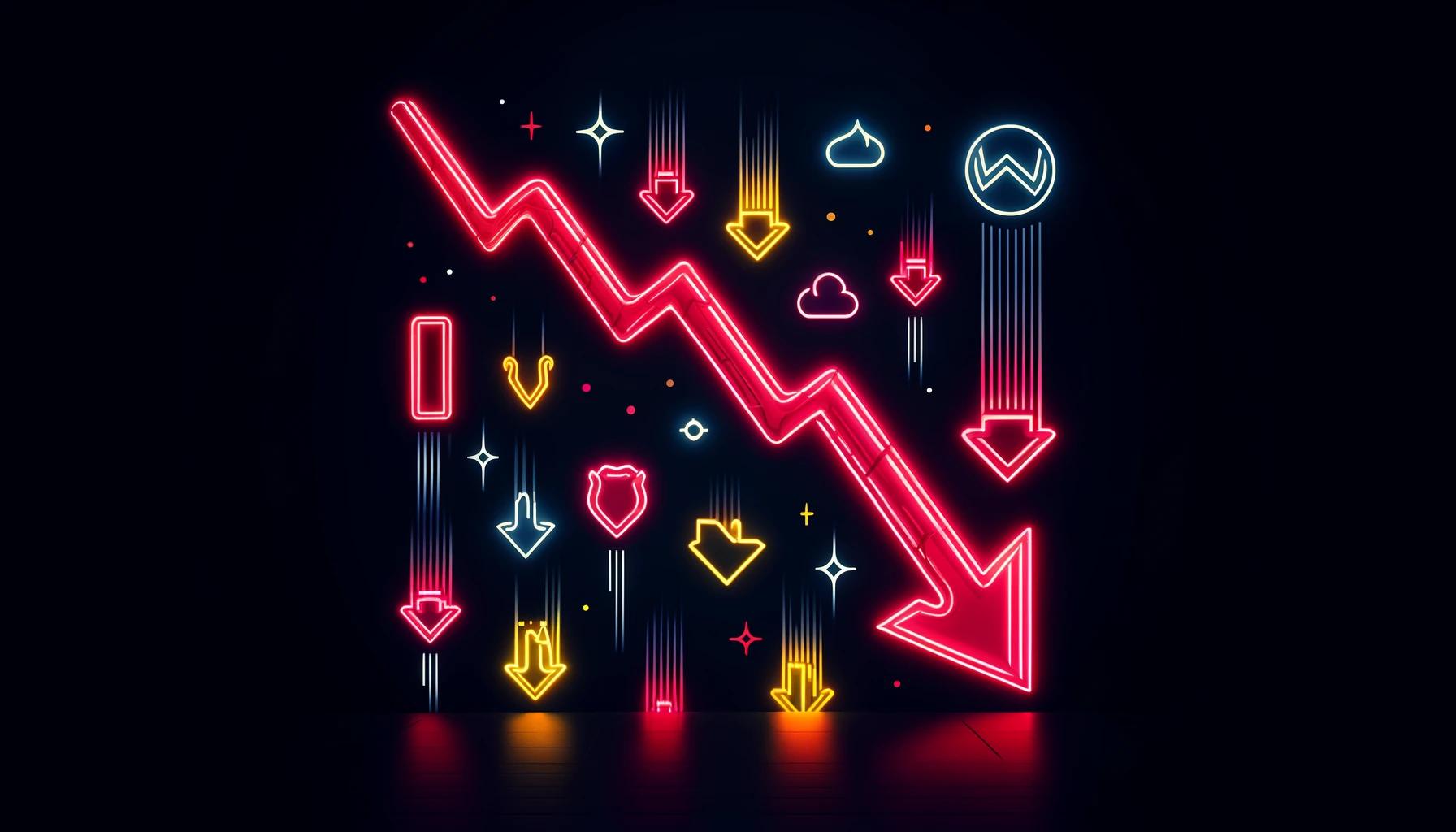 随着科技股下跌，加密货币市场走低图标