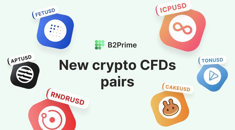 B2Prime增加了六个新的CFD对，扩大了加密货币的流动性图标