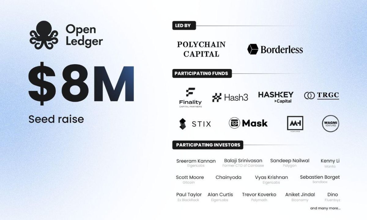 OpenLedger筹集800万美元种子轮融资，由多链资本和无边界资本牵头图标