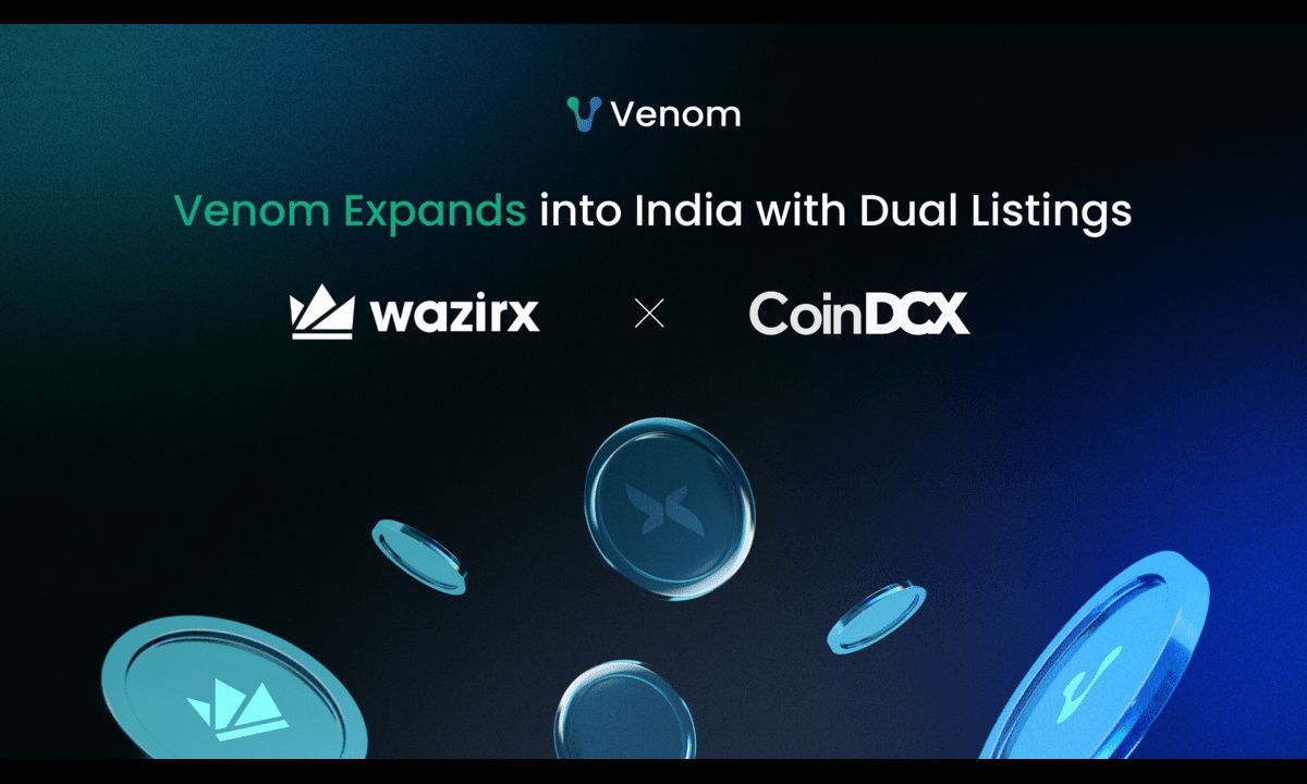 Venom在WazirX和CoinDCX上双重上市，进军印度图标