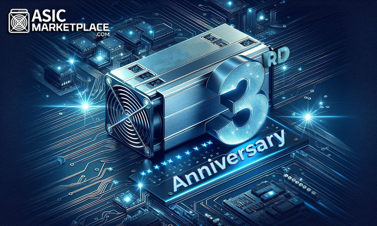 Asic Marketplace庆祝矿业卓越三年图标