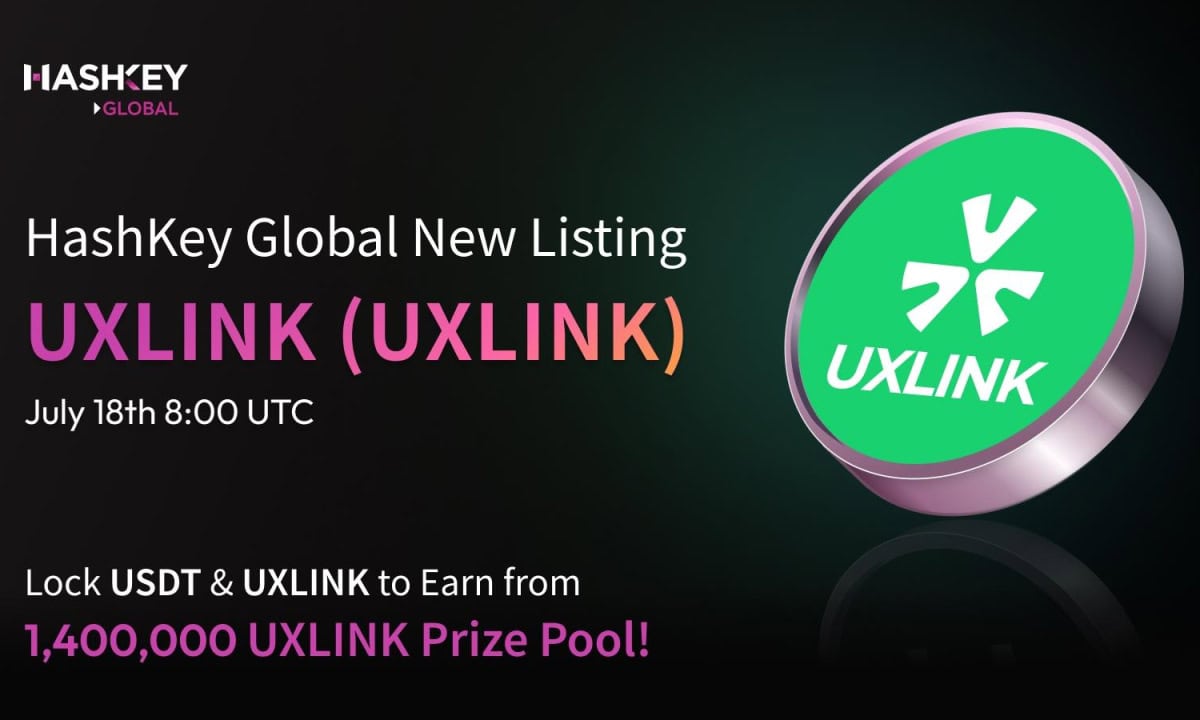 HashKey Global推出第四个启动池：UXLINK（UXLINK）锁定USDT和UXLINK，从1400000 UXLINK奖池中获利图标