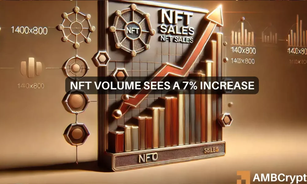 NFT销售额增长7%，超过1.09亿美元：以太坊，Solana领先图标