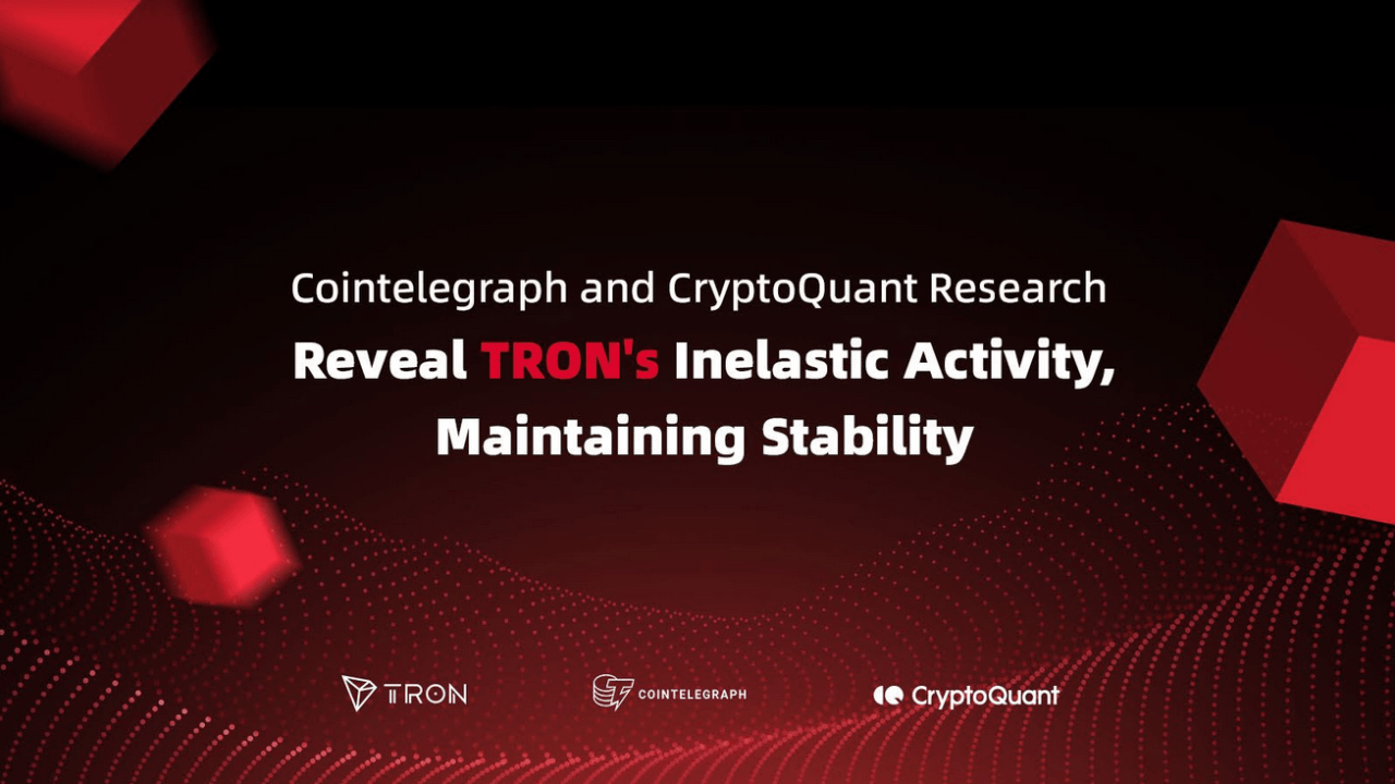 Cointelegraph和CryptoQuant研究揭示了TRON的非弹性活动，保持了稳定性图标