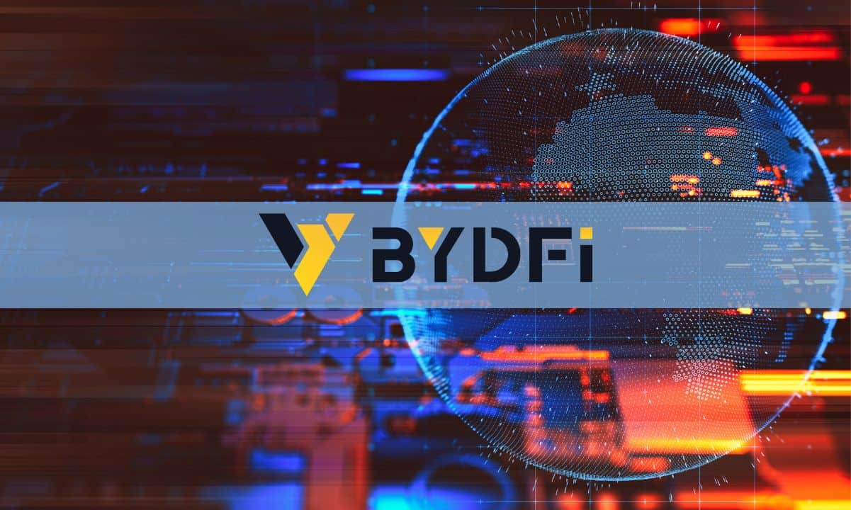 在Meme币和加密货币市场波动中的BYDFi交易所图标