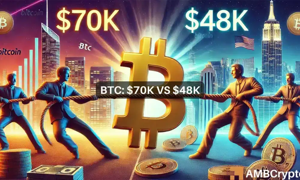 比特币涨到7万美元还是4.8万美元？BTC价格的下一步是什么图标