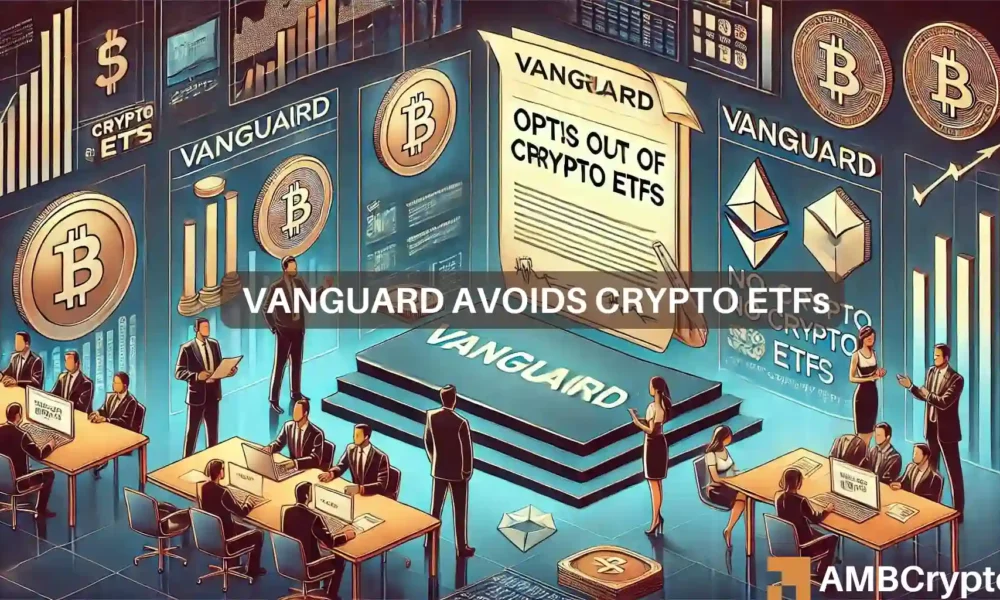 随着Vanguard选择退出加密货币ETF，资金外流现象持续存在图标