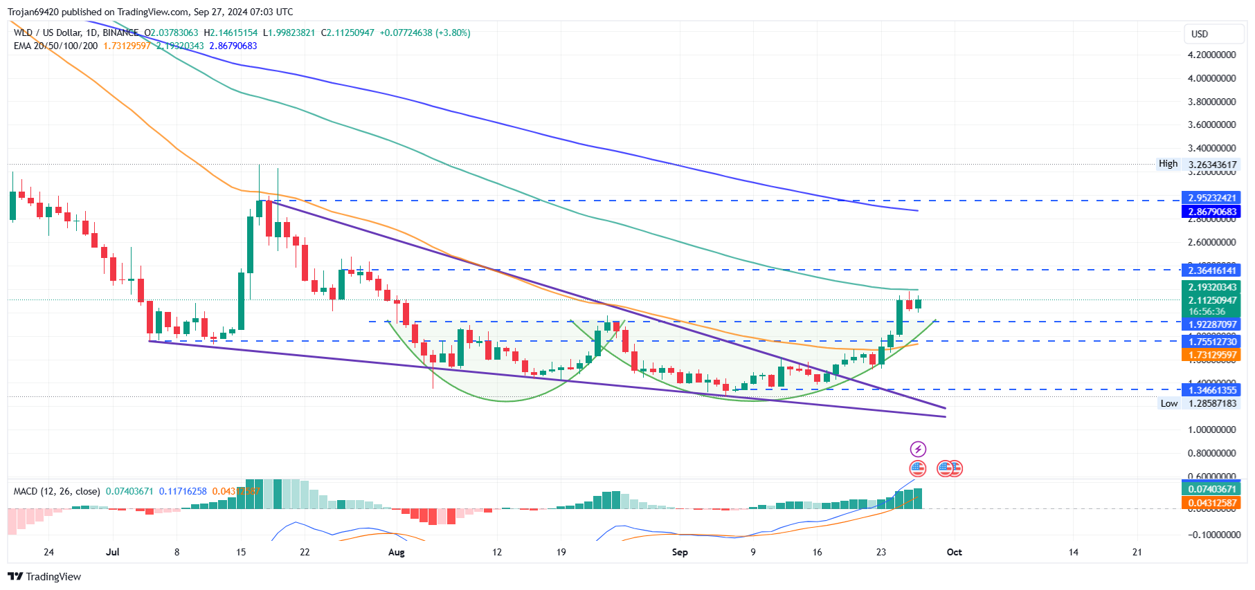 Worldcoin Price Chart