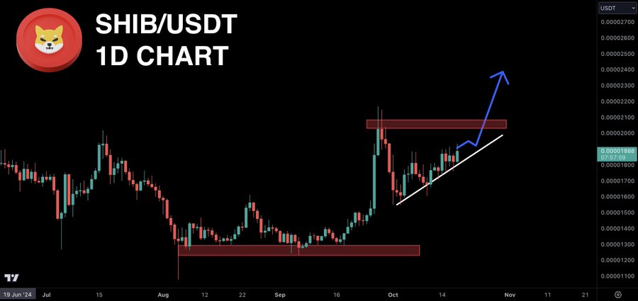 Shiba Inu Support Trendline CryptoJack