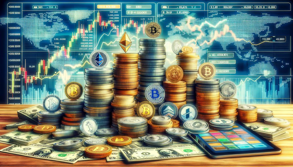 Cryptocurrency on table