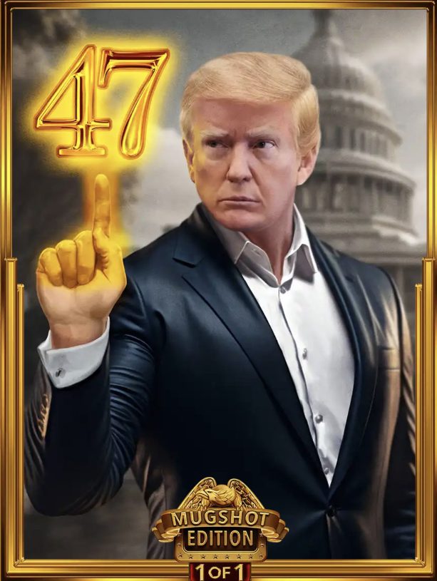 Trump Digital Trading Card Mugshot Edition