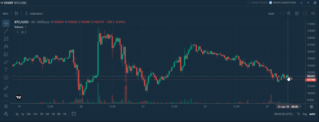 Bitcoin price chart