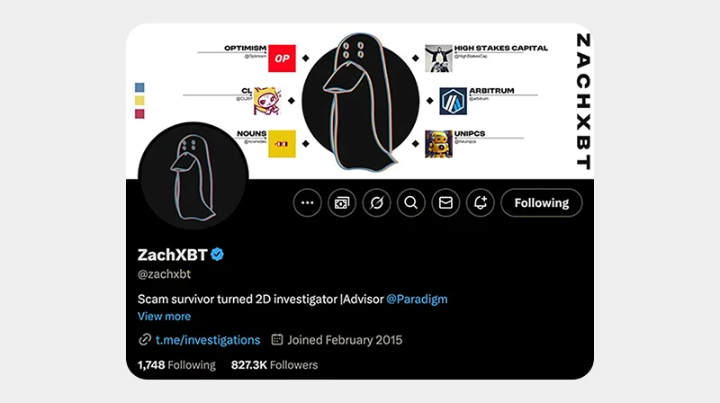 ZachXBT Guide - X Profile