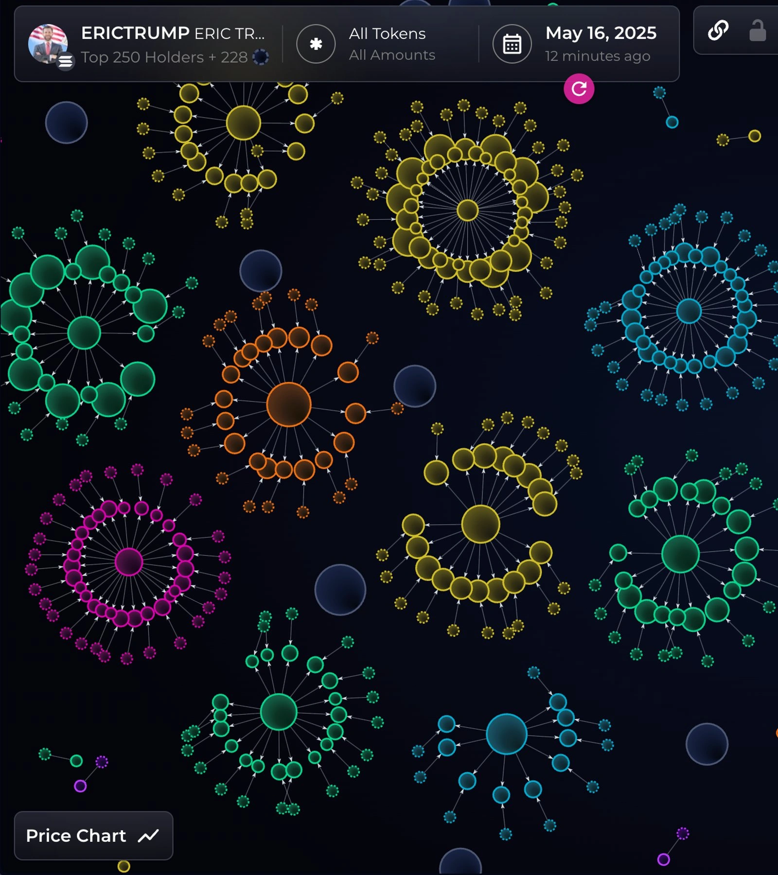 91% of the token’s supply is concentrated across ten token clusters founded by 10 main wallets