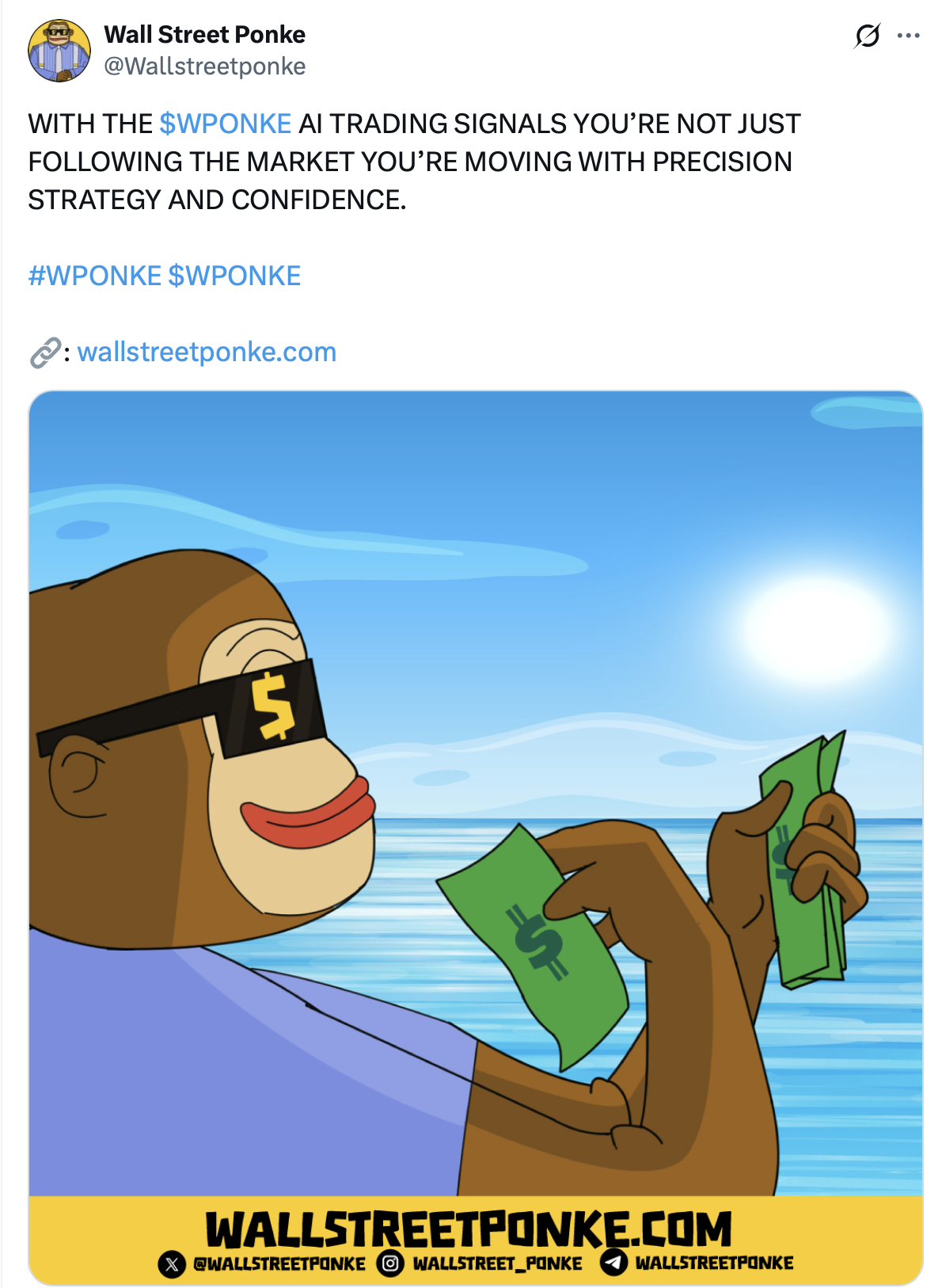 Wall Street Ponke 推出 AI 工具和学习中心，数小时内筹集超过 30 万美元