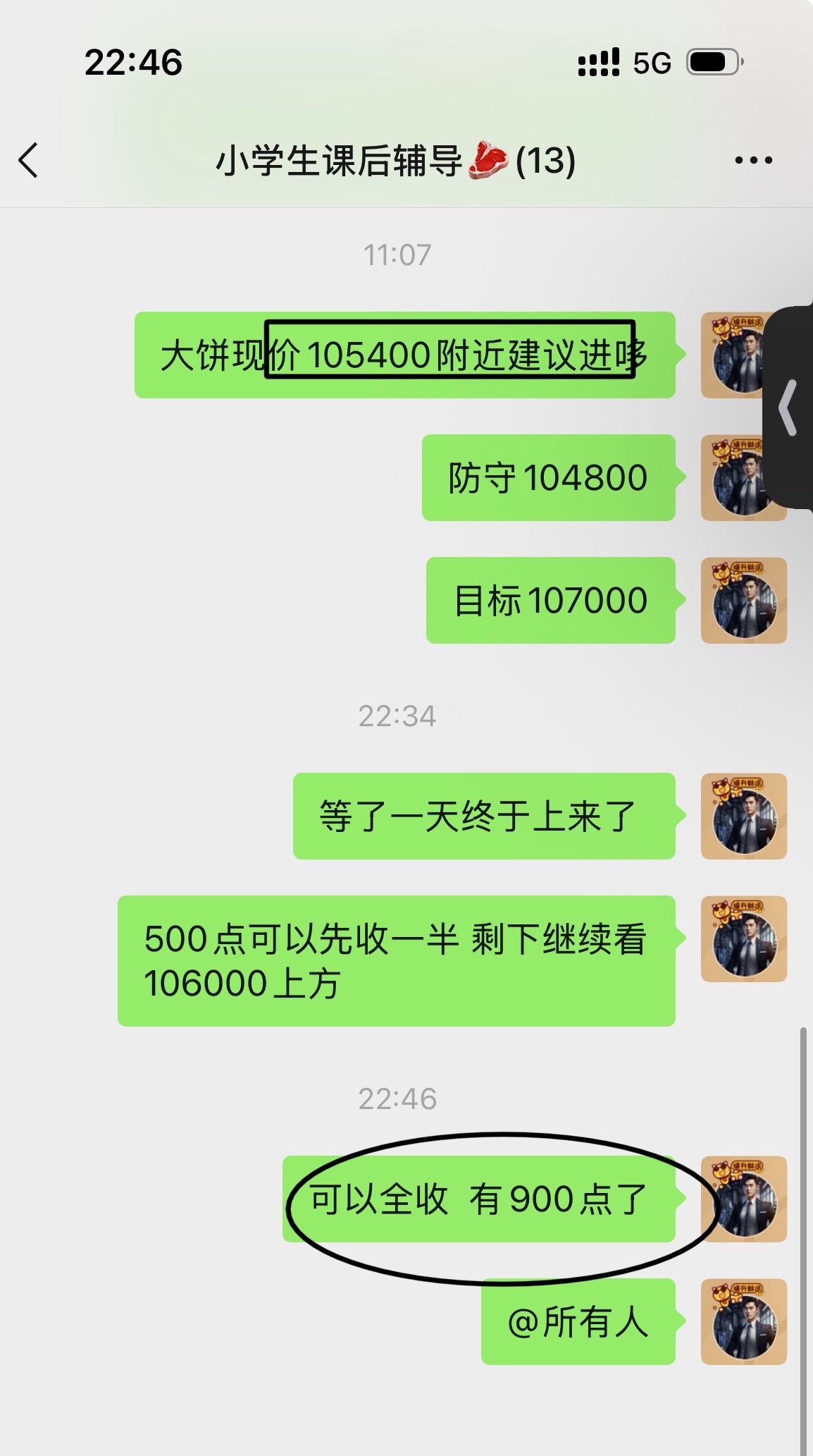 墨迹的一天
总算没有白等
大饼回踩跟哆
千余點如期拿下！