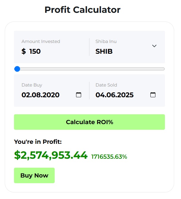 shiba inu profit calculator