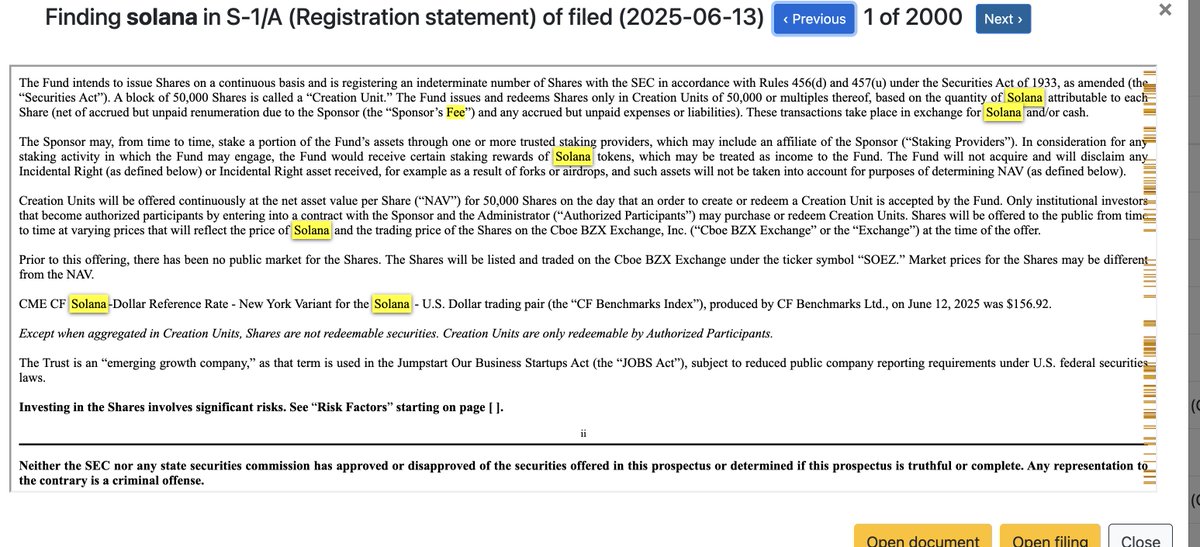 #Solana ETF 新闻：@Fidelity 更新了其 Fidelity @Solana ETF 的 SEC 文件，包括一份前文件费用表格，并更新了 S-1 文件，代码为“SOEZ”。

@Fidelity 真聪明——“SOEZ 太简单了”。真聪明。

https://t.co/LCmRPYR65X