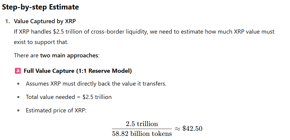 XRP Full Capture Value Estimate ChatGPT