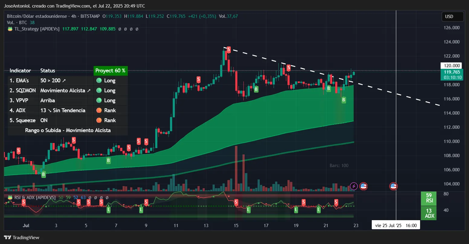 Bitcoin price data. Image: TradingView