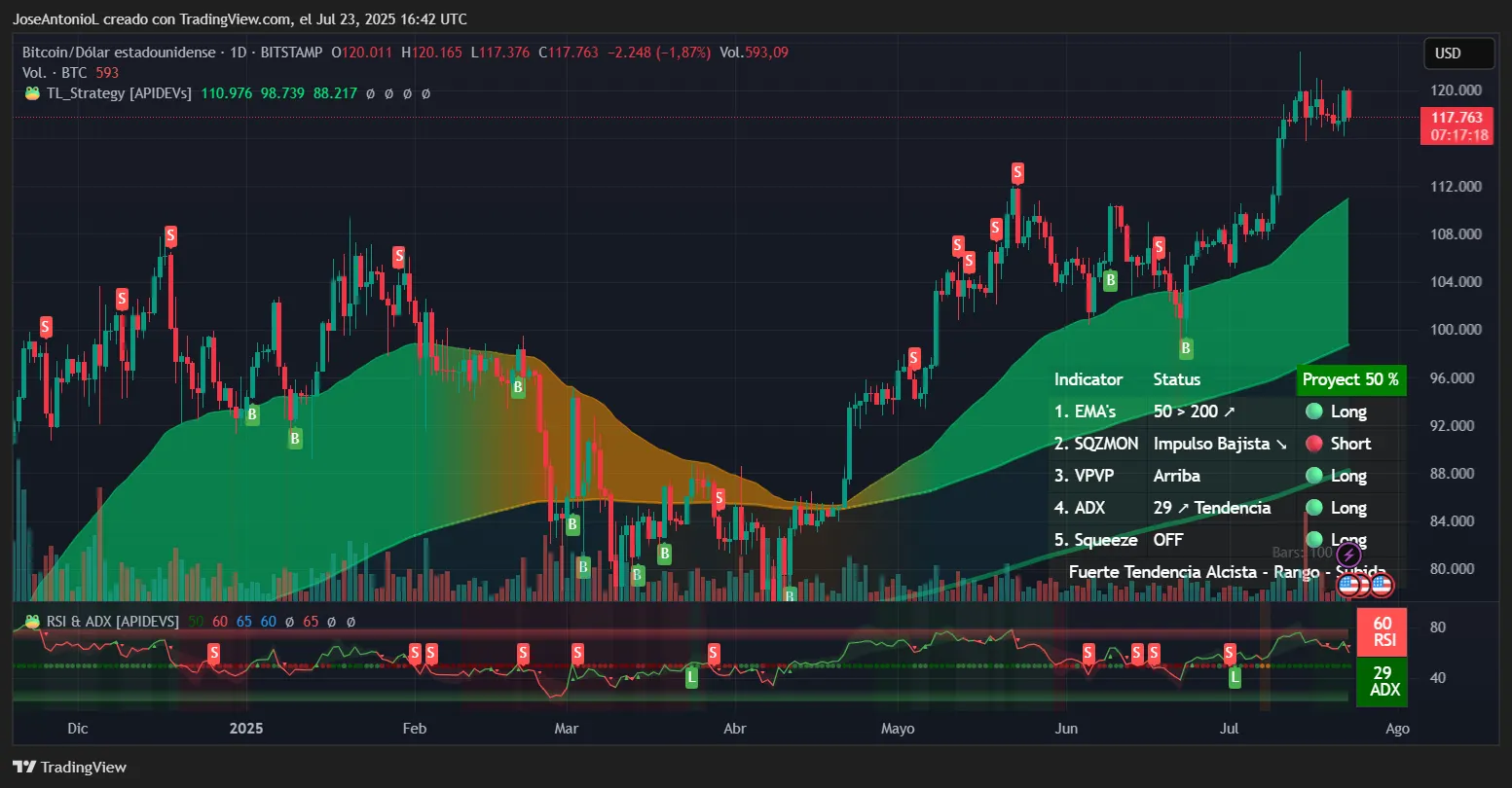 Bitcoin price data. Image: TradingView