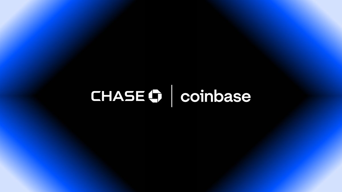 我们正与@Chase合作，加速加密货币的普及。

即将推出：
→ 在 Coinbase 使用 Chase 信用卡
→ 使用奖励积分兑换 USDC
→ 将 Chase 账户直接关联至 Coinbase

连接传统金融与加密货币。