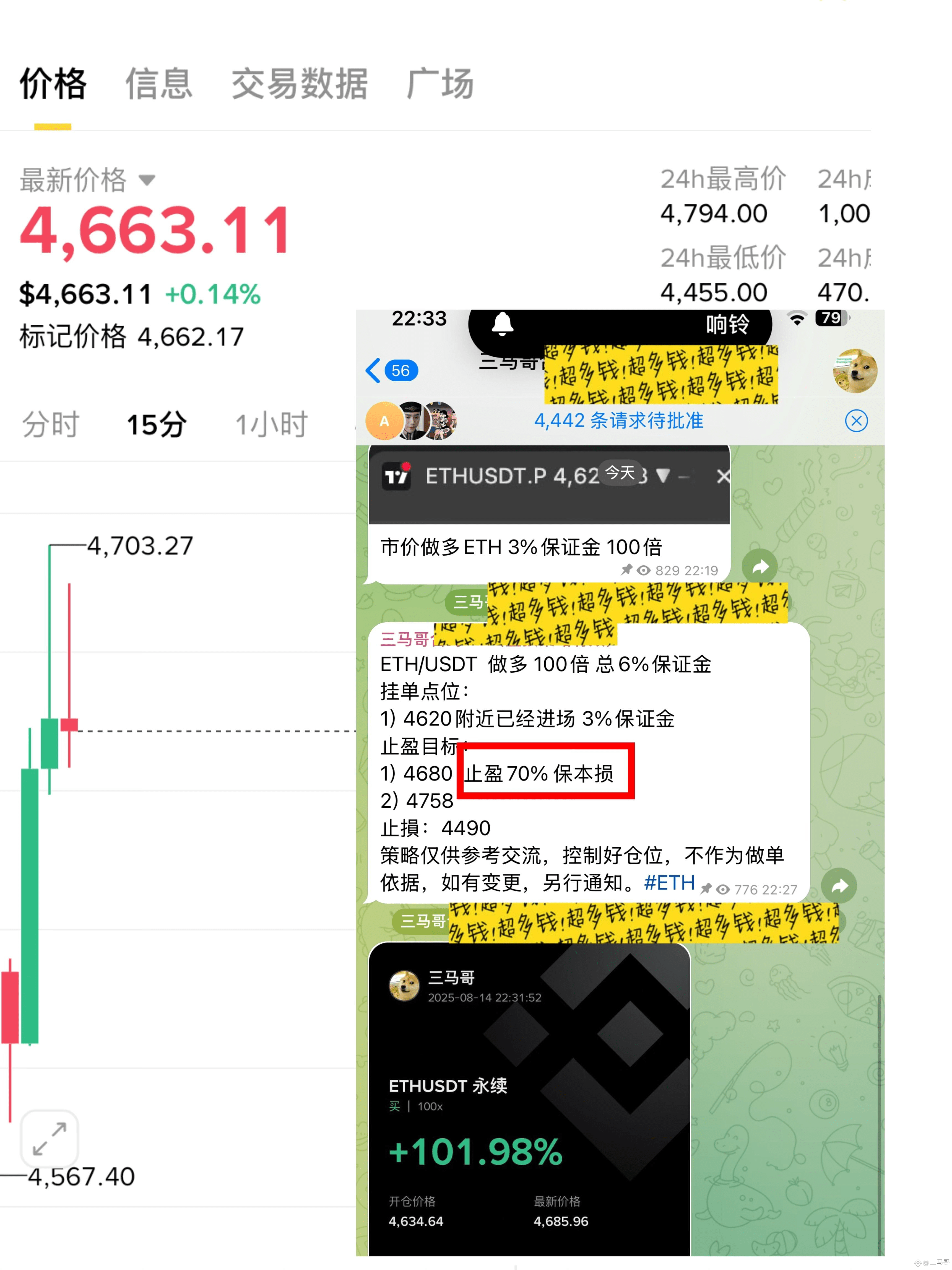 You guys love playing with ETH so much! I can't keep up with all the profit reports today! Thousands!

It's mainly because ETH hasn't stabilized yet, because the spot price is so low. Don't trade ETH contracts recklessly. I see some of you getting carried away. Luckily, we just had a strategy to help you make money. #ETH