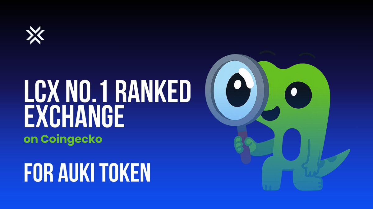 🚀 LCX is the #1 centralized exchange (CEX) on CoinGecko's AUKI market page.
📊 With a top-tier order book, high liquidity, and tight spreads, it's the best place to trade $AUKI.

At LCX, we've supported the best projects and hidden gems from the start.
👉 Join us and trade:

@AukiNetwork